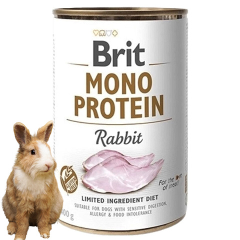 BRIT MONO protein MIX smaków 6x400 g dla PSA Z ALERGIĄ + GRATIS