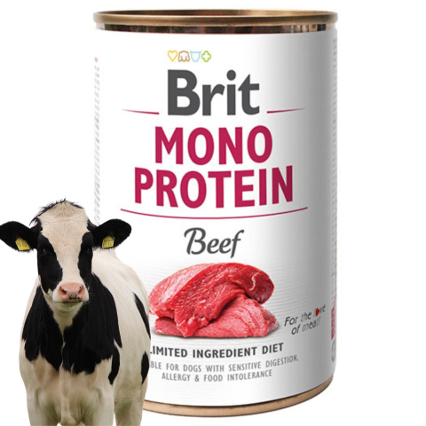 BRIT MONO protein MIX smaków 6x400 g dla PSA Z ALERGIĄ + GRATIS