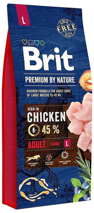 Brit Premium By Nature Adult Large Kurczak 15 kg - dla psów dorosłych ras dużych