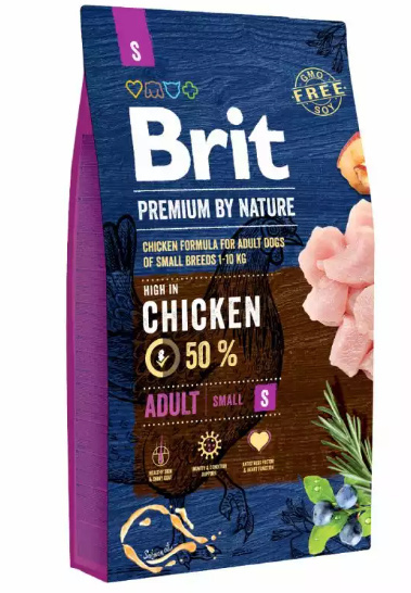 Brit Premium By Nature Adult Small S karma z kurczakiem dla małych psów 8kg