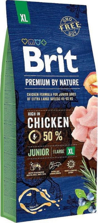 Brit Premium By Nature Junior Extra Large Kurczak 15 kg - dla juniorów ras bardzo dużych