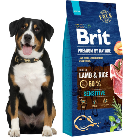 BRIT PREMIUM BY NATURE SENSITIVE LAMB Karma sucha jagnięcina z ryżem 15kg