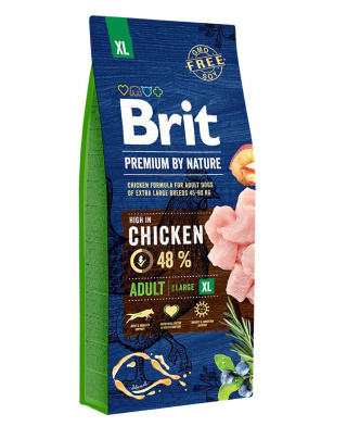 Brit Premium By Nature adult xl Kurczak 15 kg - dla dorosłych psów ras bardzo dużych