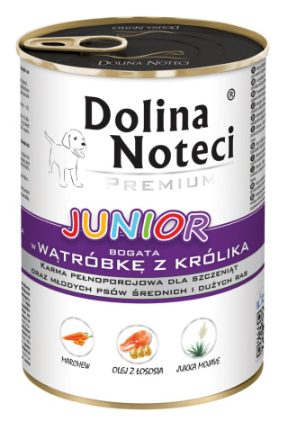 Dolina Noteci Premium Junior bogata w wątróbkę z królika 400 g