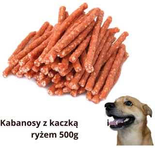 Kabanosy z kaczką i ryżem 500g